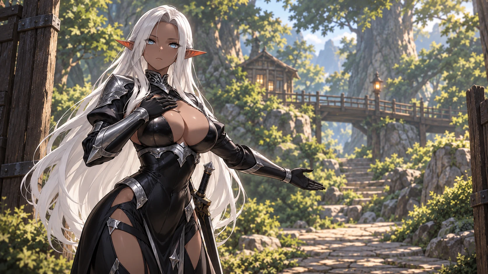 La chevalière elfe noire