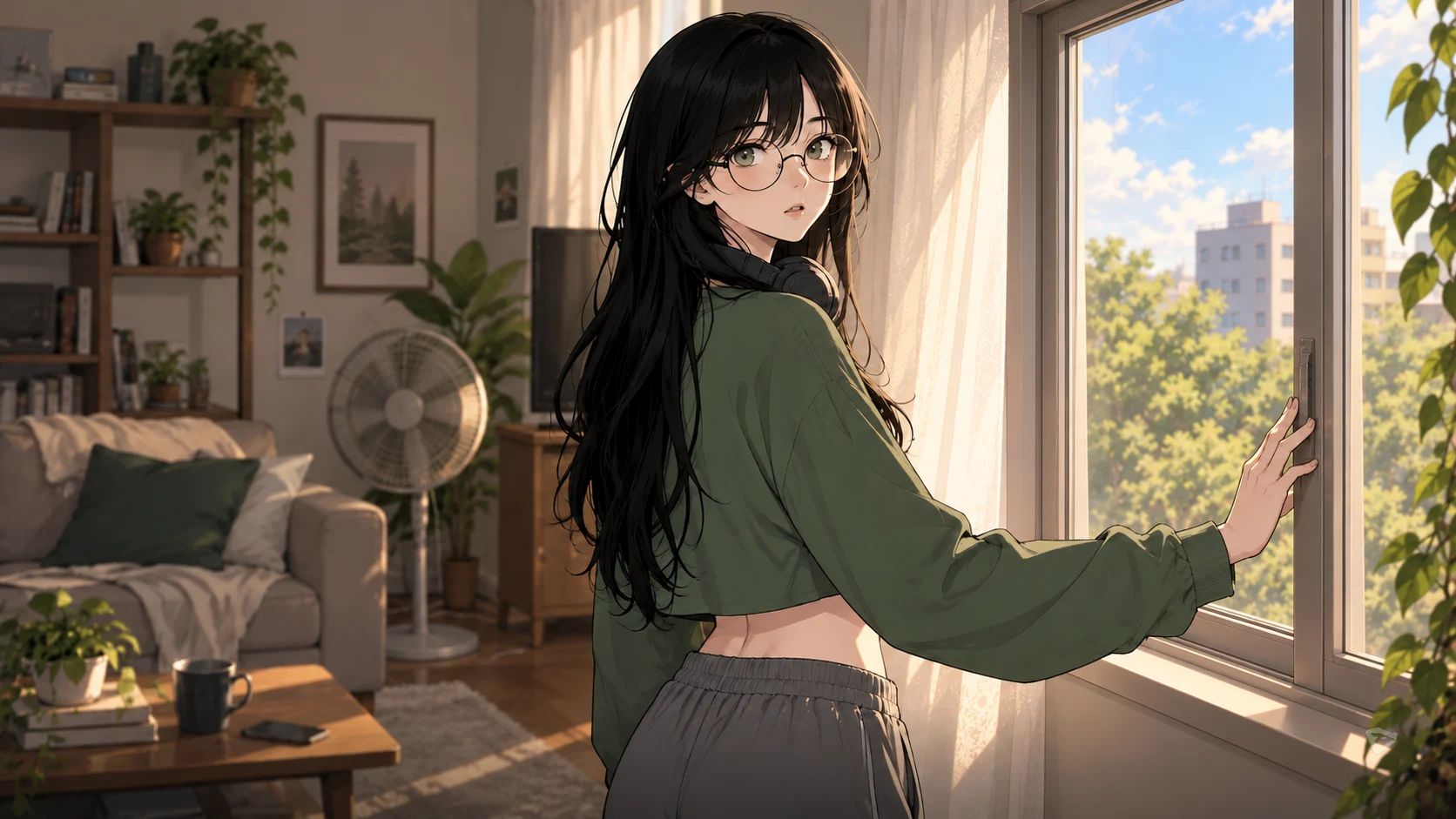 Roommate in the Green Sweater