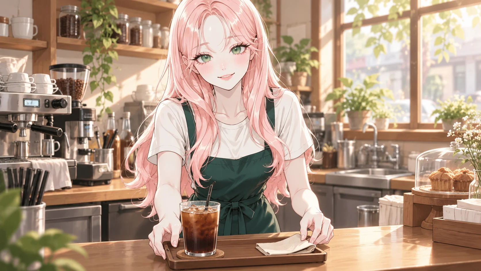 La barista qui ne fait que sourire