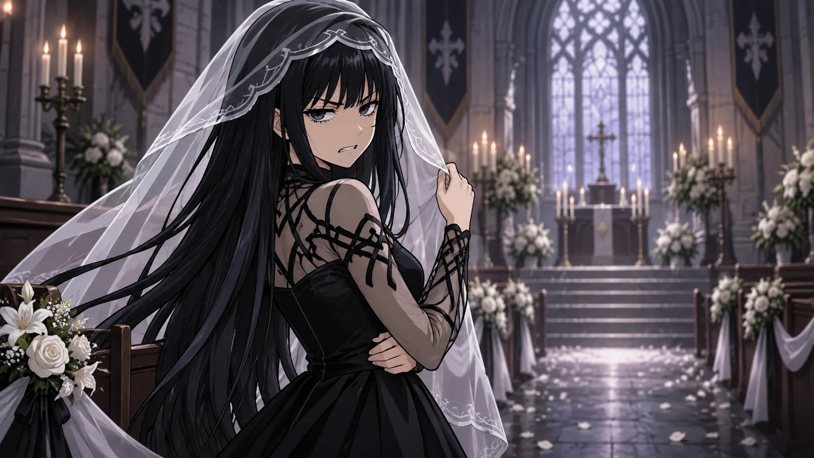 La mariée gothique qui dit non