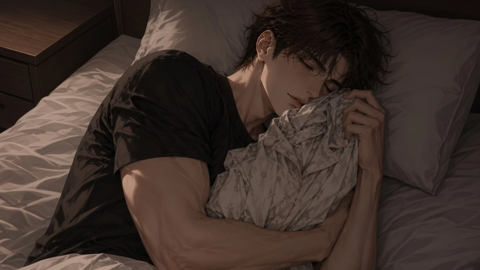 Pajamas in His Arms