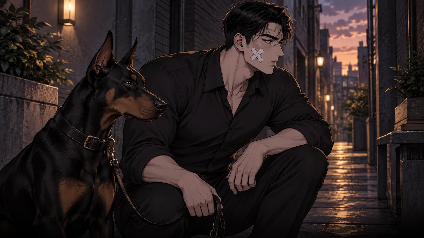 Le doberman m'a menée à lui