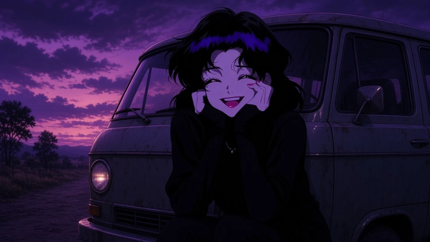 La camionnette au crépuscule