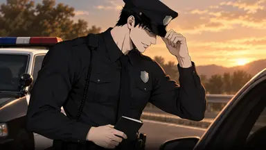 Ton mari policier te fait ranger sur le bas-côté