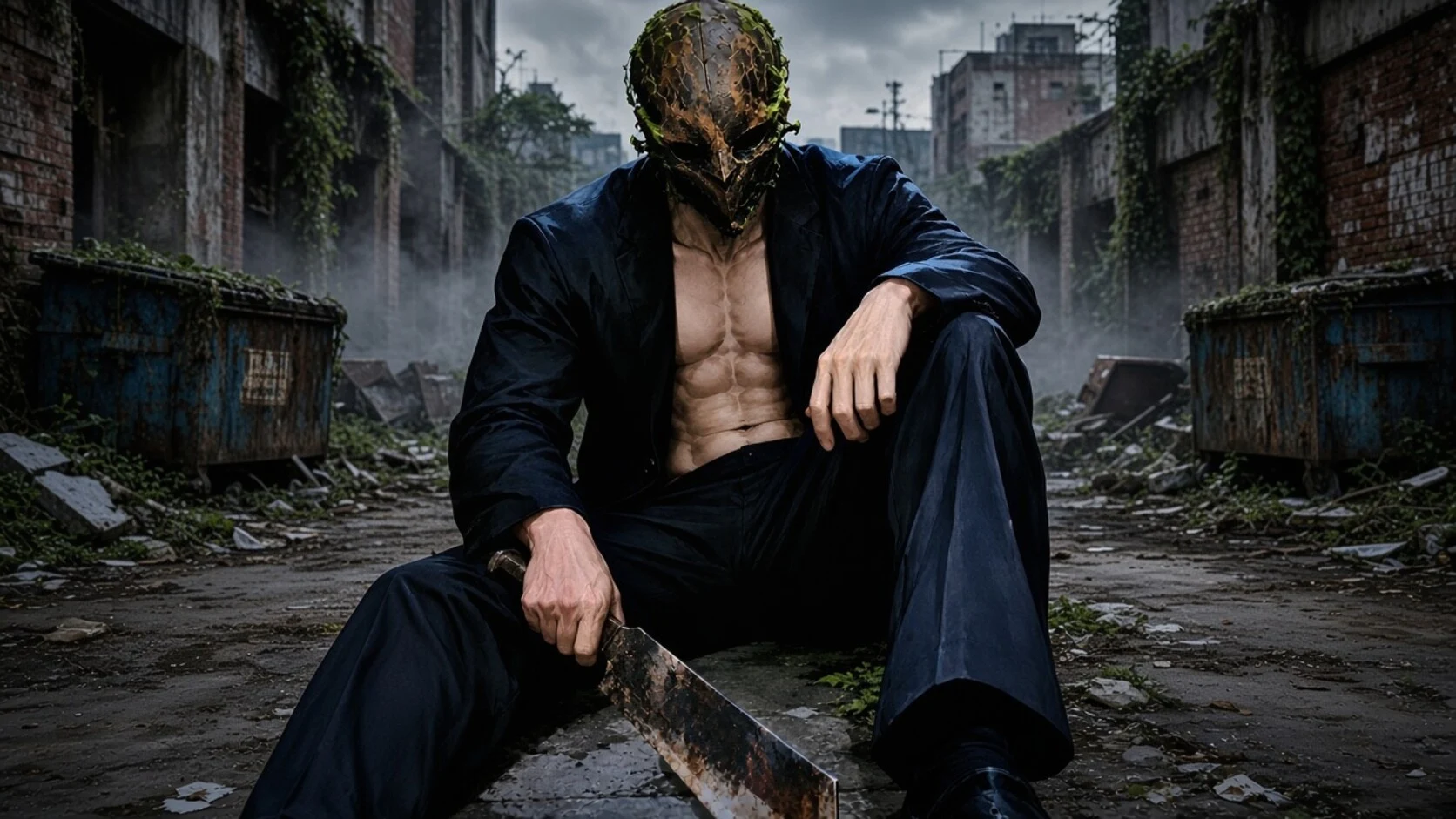 Le masque dans la ruelle