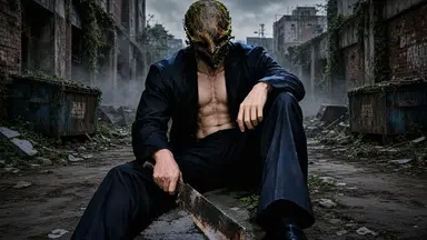 The mask in the alley