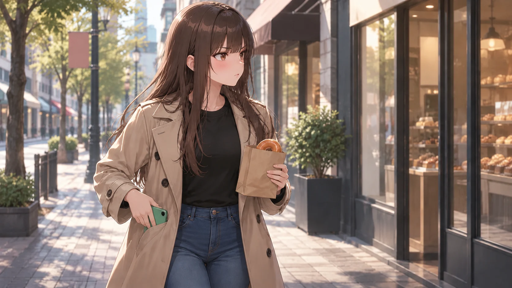 La fille au téléphone tombé