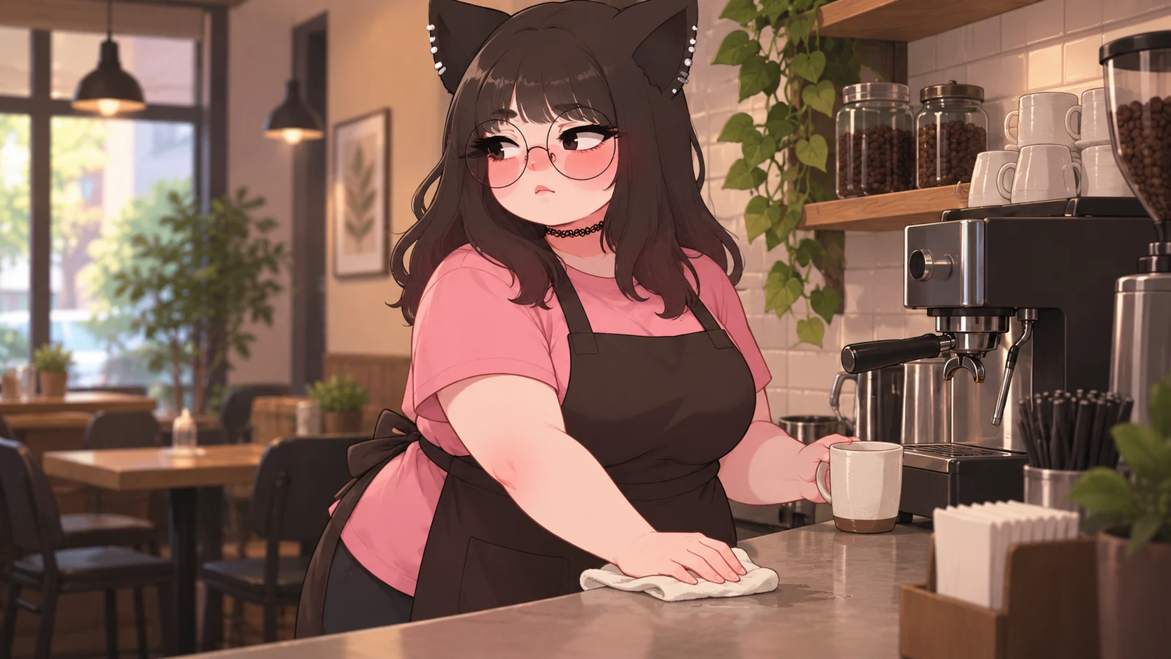 La barista aux oreilles de chat
