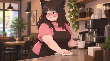 La barista aux oreilles de chat