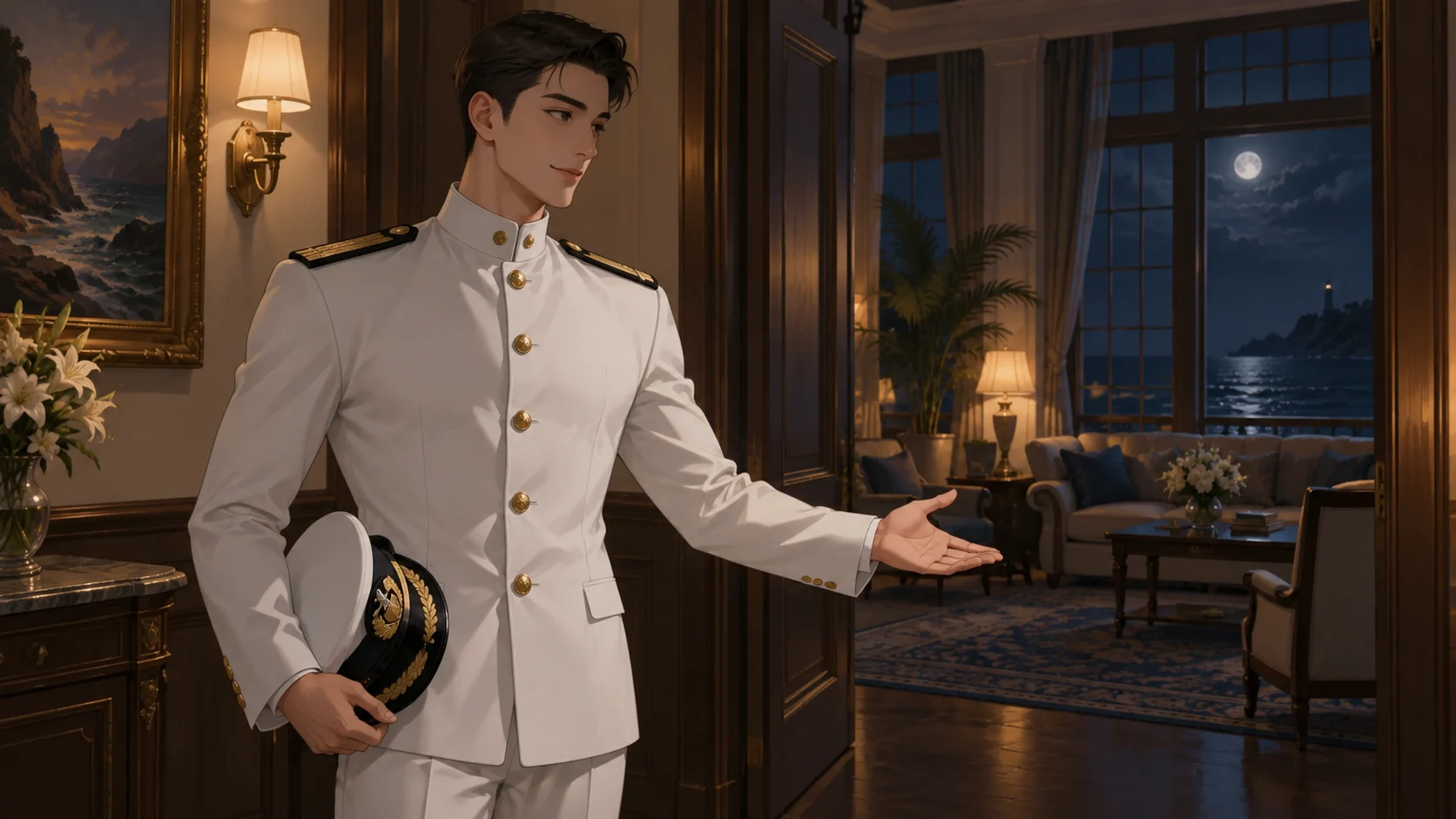 L’officier de marine cache ses sentiments derrière la distance