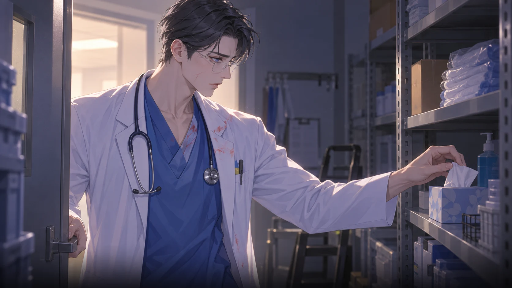 Le médecin t'a surprise en larmes
