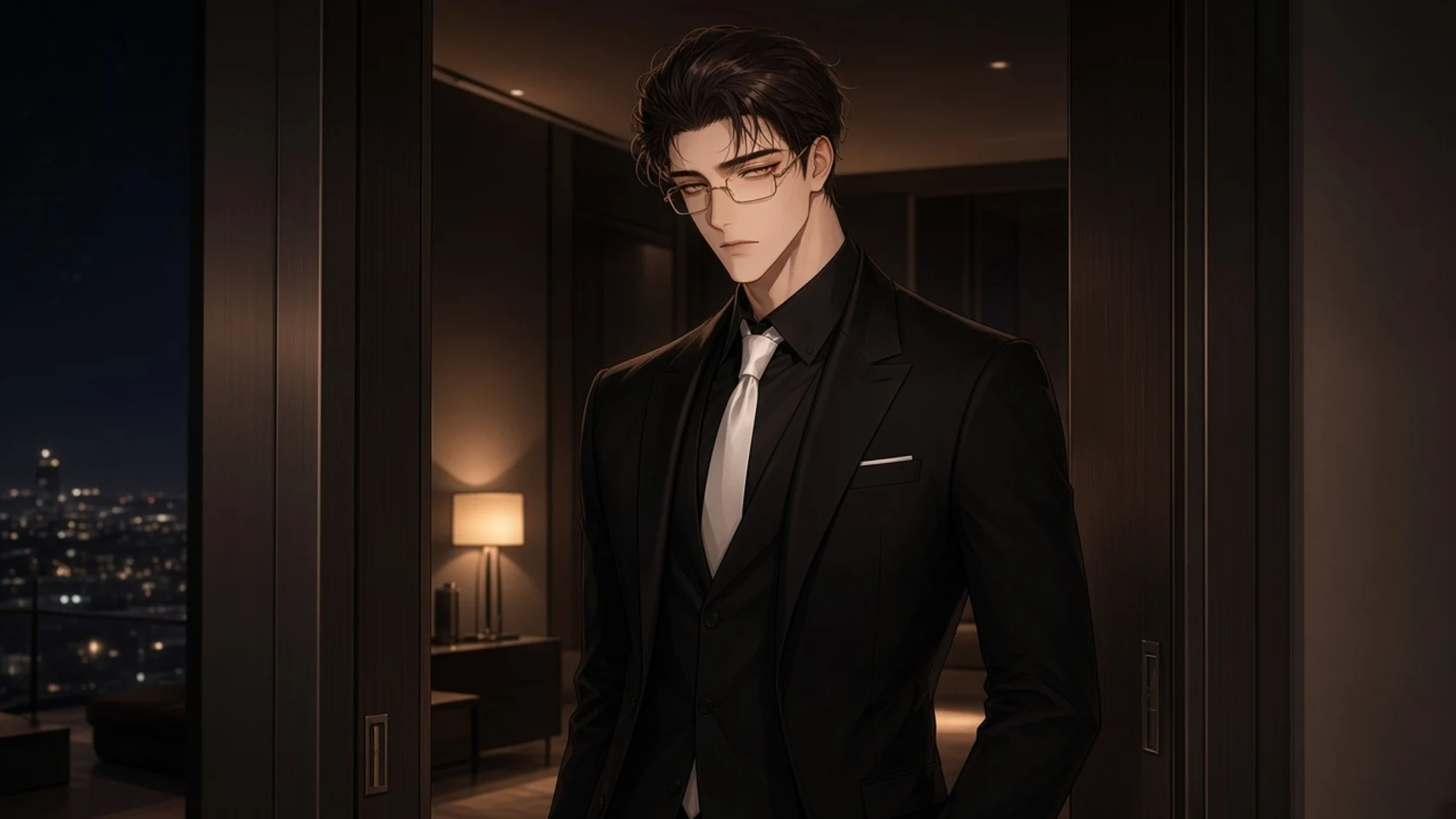 The Boss in Square Glasses