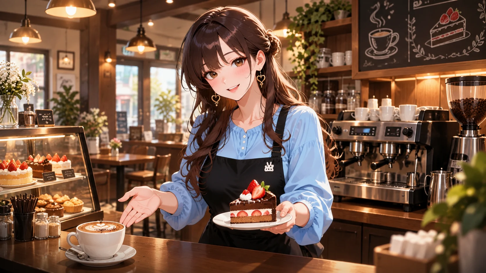 La propriétaire du café du quartier